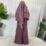 Islamic Clothing Women Muslim Plain Long Khimar Hijab Scarf Headcover Eid Prayer Garment Headdress Dubai Saudi Turkey In