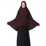 Bufanda musulmana de Dubái para mujer, estilo nacional, Color sólido con capucha, servicio de adoración familiar Hui, chales hiy