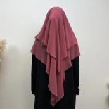 Vestido de oración para mujeres musulmanas, Hijab, bufanda larga Abaya, ropa de Jilbab grande por arriba, gasa lisa, larga, Khim
