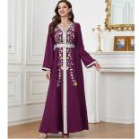Ramadan Morocco Dress Women Muslim Abaya Fashion Dubai Abayas Embroidery Belted Kaftan Elegant Party Dresses Vestidos Au