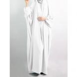 Mujeres musulmanas cubierta completa ropa de oración Hijab largo Maxi vestido Abaya Kaftan Robe Overhead árabe Medio Oriente Max