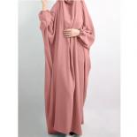 Mujeres musulmanas cubierta completa ropa de oración Hijab largo Maxi vestido Abaya Kaftan Robe Overhead árabe Medio Oriente Max