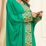 Luxury Embroidery Vintage Ethnic Kaftan Dress Muslim Women Abayas Dubai Moroccan O Neck Arabic Islamic Clothes Oversized