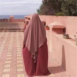 Ramadan Eid Muslim Long Hijab Headcarf Plain Women Long Khimar Jilbab Jubha Islamic Clothing Hijabs Musulman Prayer Garm