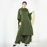 Ramadan 2 Piece Jilbab Long Jilbab Set Abaya Muslim Women Prayer Garment Dubai Saudi Prayer Dress 2 Pieces Pants Set Eid