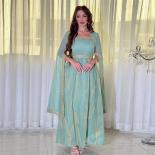 Muslim Women Elegant Wedding Kaftan Party Evening Dress Female Luxury Embroidery Jalabiya Islam Formal Clothing Turkey D