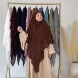 Eid Prayer Garment Hijab Long Khimar Ramdan Muslim Long Headcarf Women One Piece Jilbab Jubha Islamic Hijabs Musulman De