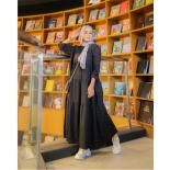 Dresses For Women Single Breasted Long Sleeve Casual Long Loose Shirt Dress For Women Robe Solid Color Big Hem Long Dres