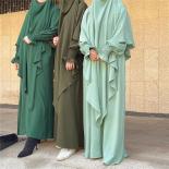 Women Hooded Muslim Hijab Dress Eid Prayer Garment Jilbab Abaya Long Khimar Full Cover Ramadan Gown Abayas Dress Islamic