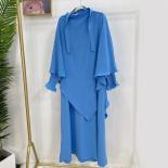 Women Hooded Muslim Hijab Dress Eid Prayer Garment Jilbab Abaya Long Khimar Full Cover Ramadan Gown Abayas Dress Islamic