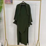 נשים עם ברדס מוסלמי שמלת חיג'אב אייד בגד תפילה ג'ילבאב עבאיה ארוך חימר כיסוי מלא רמדאן שמלת עבאיות אסלאמית