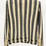 High Street Newest 2023 A/w Designer Outerwear Women's Elegant Yellow Black Striped Tassel Fringed Tweed Jacket