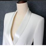 فستان باريس عالي الجودة 2022 مصمم على الطراز الباروكي فساتين نسائية بأكمام طويلة وياقة مدببة مزدوجة الصدر