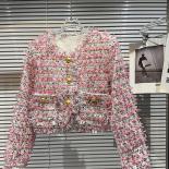 High Street Newest 2023 Fashion Designer Jacket Women's Colorful Tweed Short Jacket