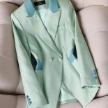 High Quality 2023 Newest Fashion Designer Jackets Women's Contrast Color Block Slim Fitting Blazer  Blazers