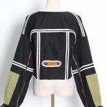 High Street 2022 Newest Stylish Designer Jacket Women's Personalized Color Block Splicing Jacket Tops 2pcs Set  Jackets
