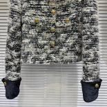 High Street Newest 2023 Fall Winter Designer Fashion Women Colorful Sequin Plush Tweed Short Jacket