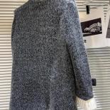 High Street Newest 2023 Designer Jacket Women's Diamond Bow Down Woolen Coat