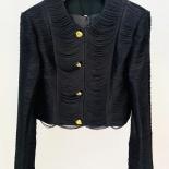 Shoulder Pad  Jacket  High 2023 Jacket Women's Long Sleeve Short Coat Autumn Casual  
