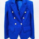 Tweed Double Breasted Blazer  Women's Jackets Classic  Women's Fashion Jackets  High  