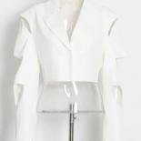 High Quality 2023 Newest Fashion Designer Jackets Women's Irregular Hollow Out Long Sleeved Short Blazer