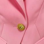 High Street Newest 2023 Designer Jacket Women's Slim Fitting Single Button Lapel Blazer