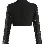 High Street 2023 Newest Fashion Designer Jacket Women's Stylish  Beaded Blazer