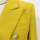 High Street 2022 New Fashion Designer Blazer Women's Classic Double Breasted Lion Buttons Slim Fitting Blazer Jacket  Bl