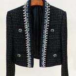 Designer Tweed Jacket  Women's Tweed Jacket  High Fashion Jacket  Diamonds Jacket  High  