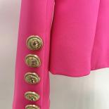 High Street 2022 Stylish Designer Blazer Women's Classic Double Breasted Metal Buttons Slim Fitting Blazer Jacket Hot Pi
