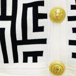High Street Newest 2023 Fall Winter Fashion Designer Jacket Women's Lion Buttons Monogram Jacquard Knit Cardigan
