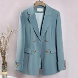 Spring Autumn Womens Blazer Coat Long Sleeve Double Breasted Elegant Jackets Lady Coat Formal Work Blazers Jackets Lady 