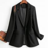 New Women Blazer Jackets  Casual Work Coat Outerwear Spring Autumn Female Single Button Suit Jacket Lady Office Blazers