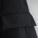 Kpytomoa Women Fashion Double Breasted Patchwork Blazer Coat Vintage Long Sleeve Flap Pockets Female Outerwear Chic Vest