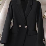 Xfpv Women Casual Blue High End Split Back Long Sleeve Slim Temperament Blazer Jacket Coat Fashion New Winter Autumn 202