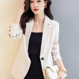 Xfpv Women's Casual Light Pink Slim Single Breasted Notched Blazer Temperament Coat Fashion New Tide Spring Autumn 2023 