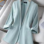 Xfpv Women's Casual Blue High End Single Breasted Blazer  Temperament Coat Jacket Fashion New Tide Spring Autumn 2023 Sm