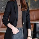Xfpv Women's Single Button Black Thickened Long Sleeve Blazer Temperament Coat Jacket Fashion New Tide Autumn 2023 Sm824