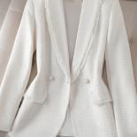 Xfpv Women Casual  Long Sleeve Thickened Tassels Pink Woolen Blazer Temperament Coat Jacket Fashion New Tide Autumn 2023
