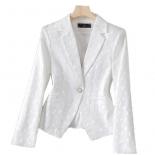 Xfpv Women's Casual Single Button Slim Long Sleeve White Short Blazer Temperament Jacket Fashion New Tide Autumn 2023 Sm