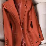 Xfpv Women's Casual Long Sleeve Solid Color Notched Slim Temperament Blazer Jacket Fashion New Tide Spring Autumn 2023 S
