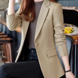 Xfpv Women's Slim Single Breasted Single Button Long Sleeve Temperament Blazer Coat Jacket Fashion New Tide Autumn 2023 