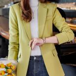 Xfpv Women's Slim Single Breasted Single Button Long Sleeve Temperament Blazer Coat Jacket Fashion New Tide Autumn 2023 