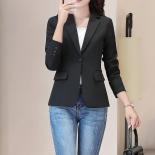 Female Business Work Wear Jacket Blazer Women Spring Summer Long Sleeve One Button Slim Yellow Pink Black Coats