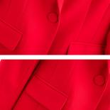 Fashion Women Blazer Black Red Pink Office Ladies Business Work Wear Jacket Female Long Sleeve Single Button Formal Coat