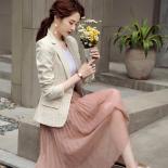 Women Fashion Casual Single Button Blazers Coat Vintage Slim Long Sleeve Female Outerwear S4xl Chic Black Apricot Plaid 
