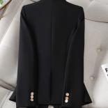 Office Ladies Formal Blazer Women Beige Coffee Black Female Work Business Wear Slim Jacket For Autumn Winter