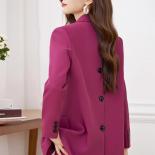 Fashion Autumn Winter Women Casual Blazer Coat Pink Coffee Black Female Long Sleeve Single Breasted Loose Ladies Jacket