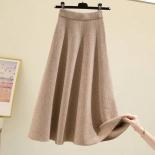 Female Fashion Winter Midi Skirts  Winter Stretch Knit Skirt Long  Long Elastic  