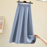 Female Fashion Winter Midi Skirts  Winter Stretch Knit Skirt Long  Long Elastic  